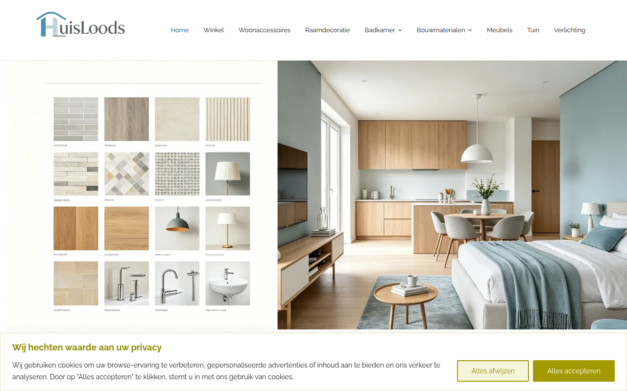 Screenshot van huisloods.com