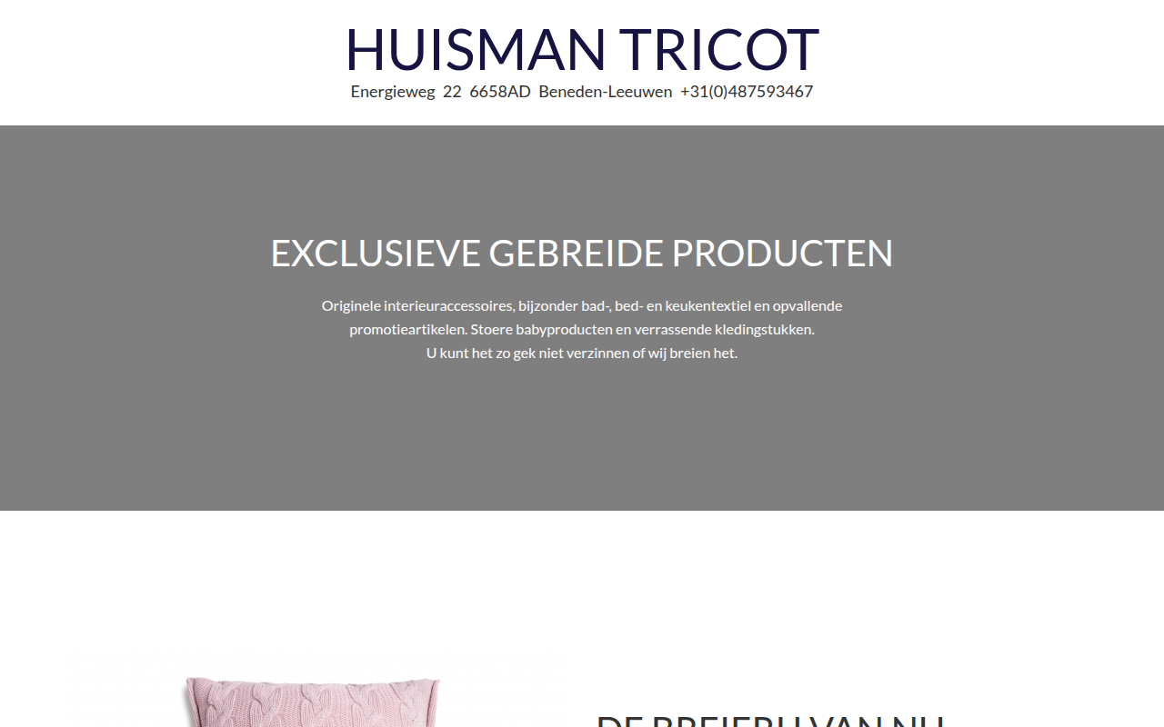 Screenshot van huismantricot.nl