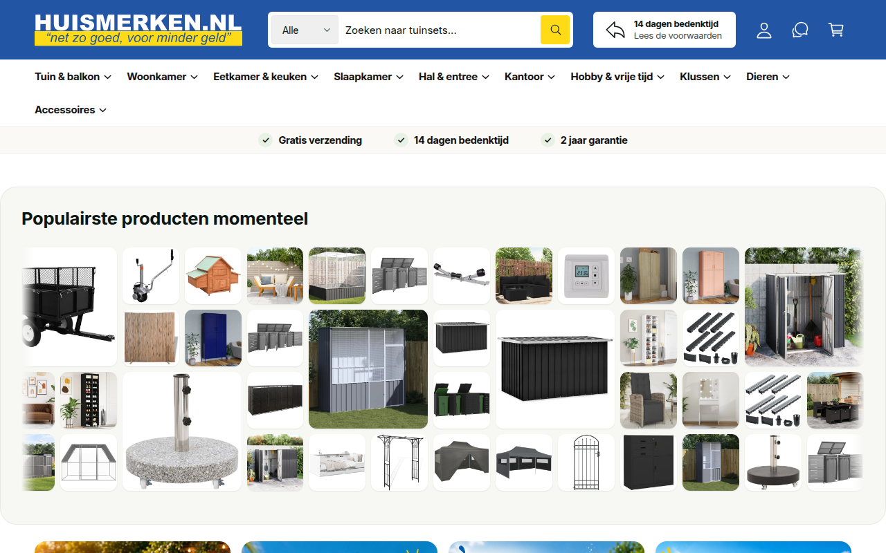 Screenshot van huismerken.nl
