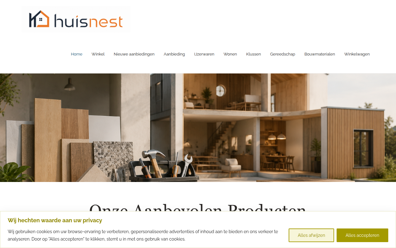 Screenshot van huisnest.com