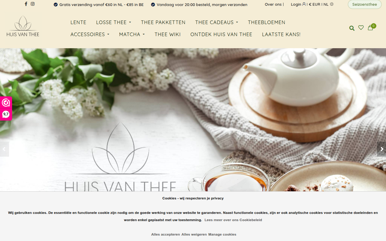 Screenshot van huisvanthee.nl