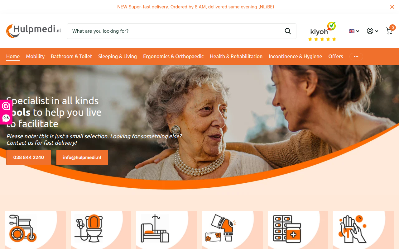 Screenshot van hulpmedi.nl