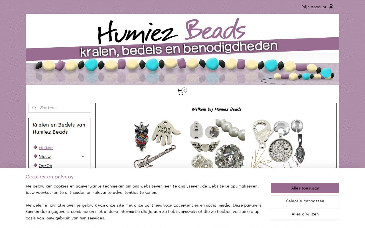 Screenshot van humiezbeads.nl