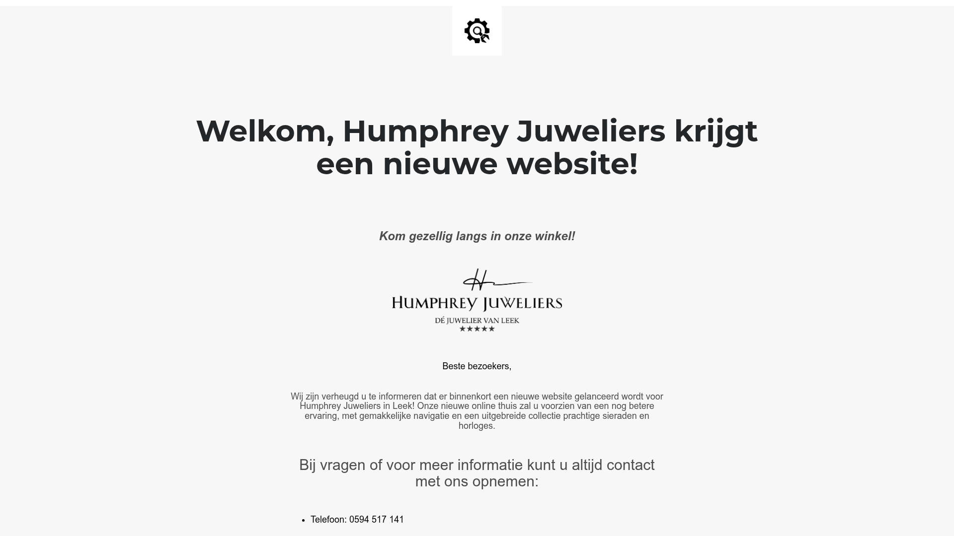 Screenshot van humphreyjuweliers.nl