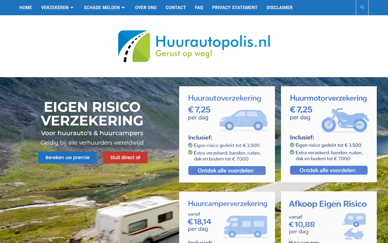 Screenshot van huurautopolis.nl