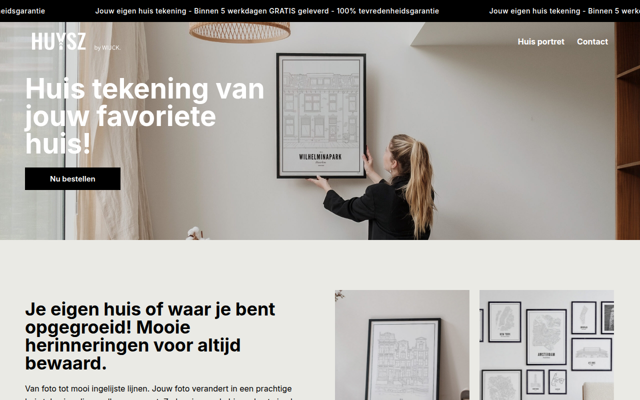 Screenshot van huysz.com