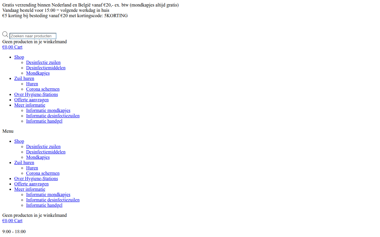 Screenshot van hygiene-stations.com