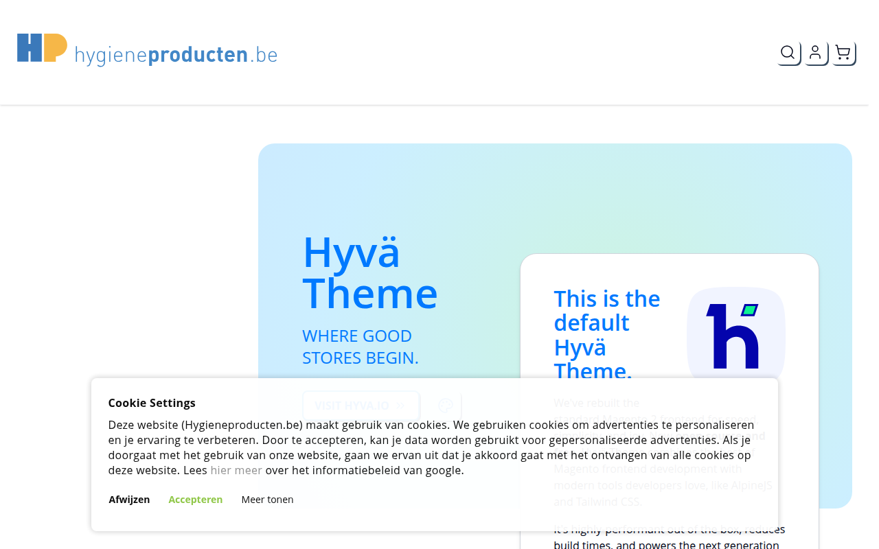 Screenshot van hygieneproducten.be