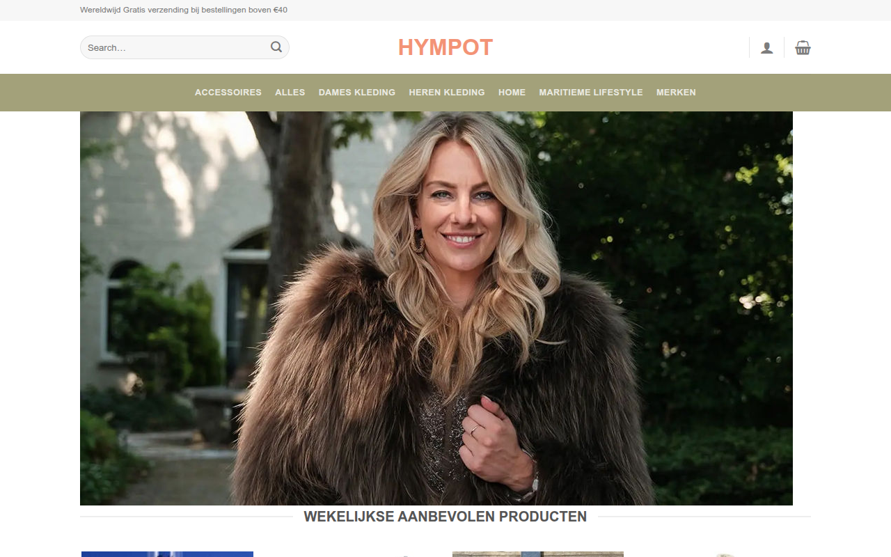 Screenshot van hympot.shop
