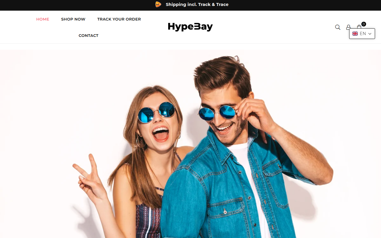 Screenshot van hypebay.nl