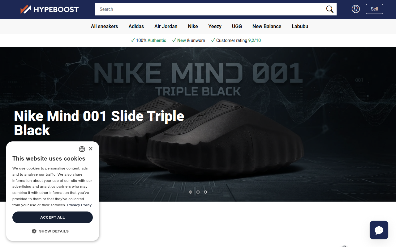 Screenshot van hypeboost.com