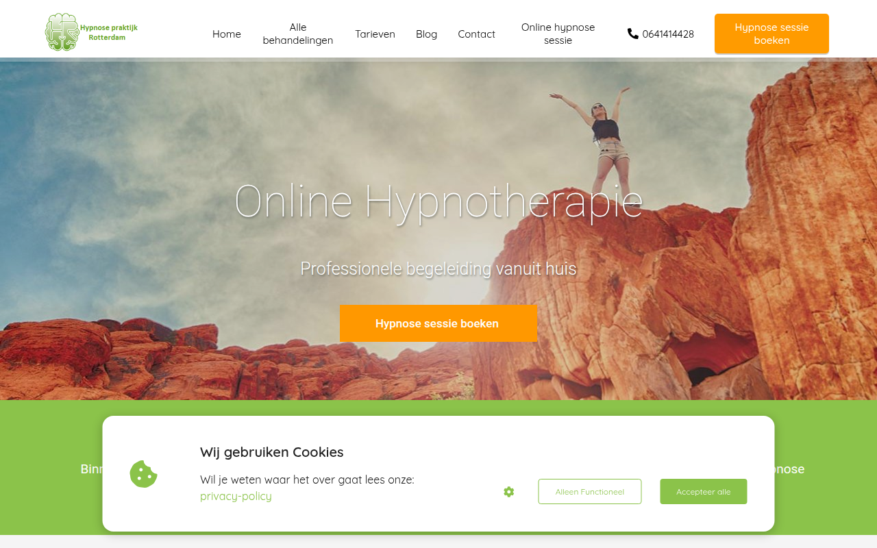 Screenshot van hypnosepraktijk-rotterdam.nl