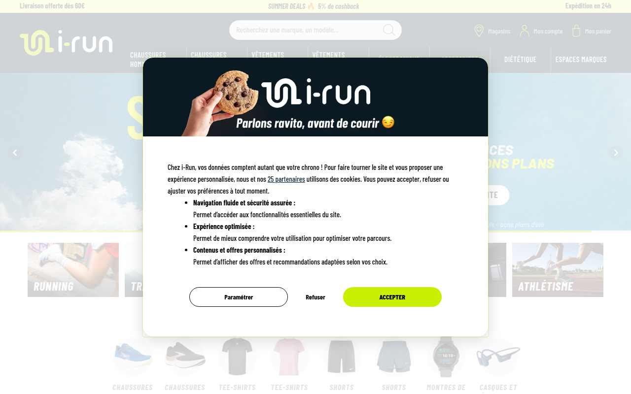 Screenshot van i-run.fr