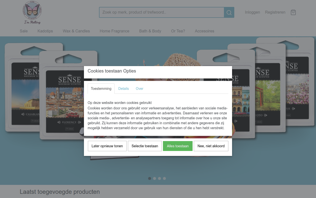 Screenshot van iammelting.nl