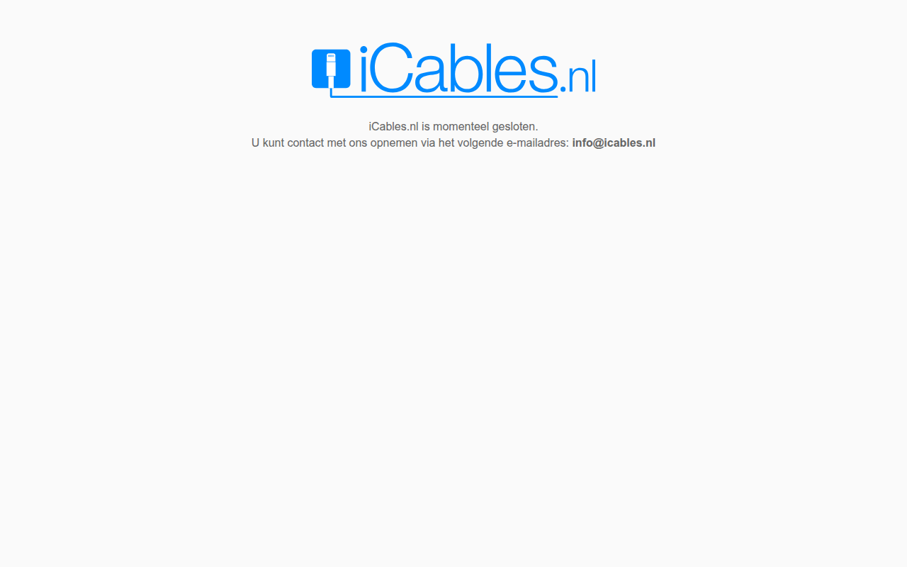 Screenshot van icables.nl