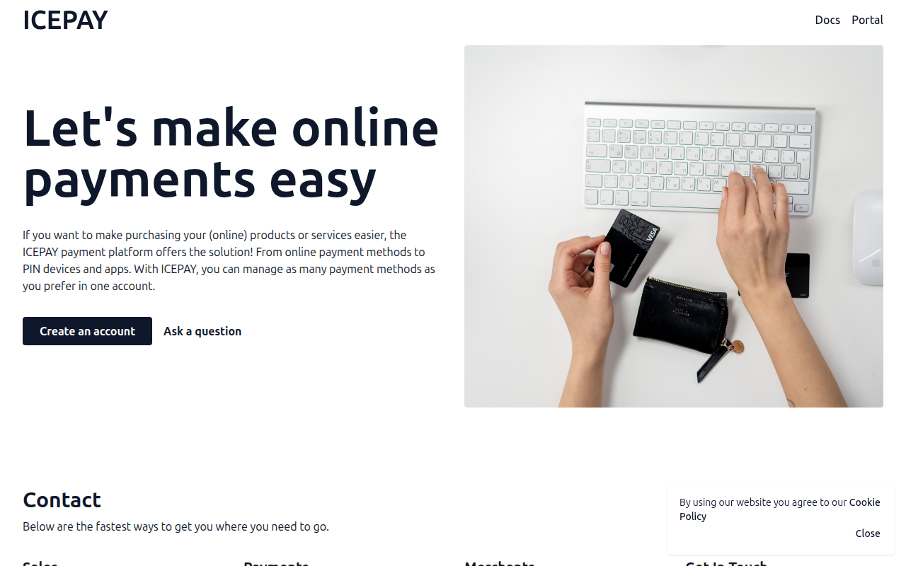 Screenshot van icepay.com