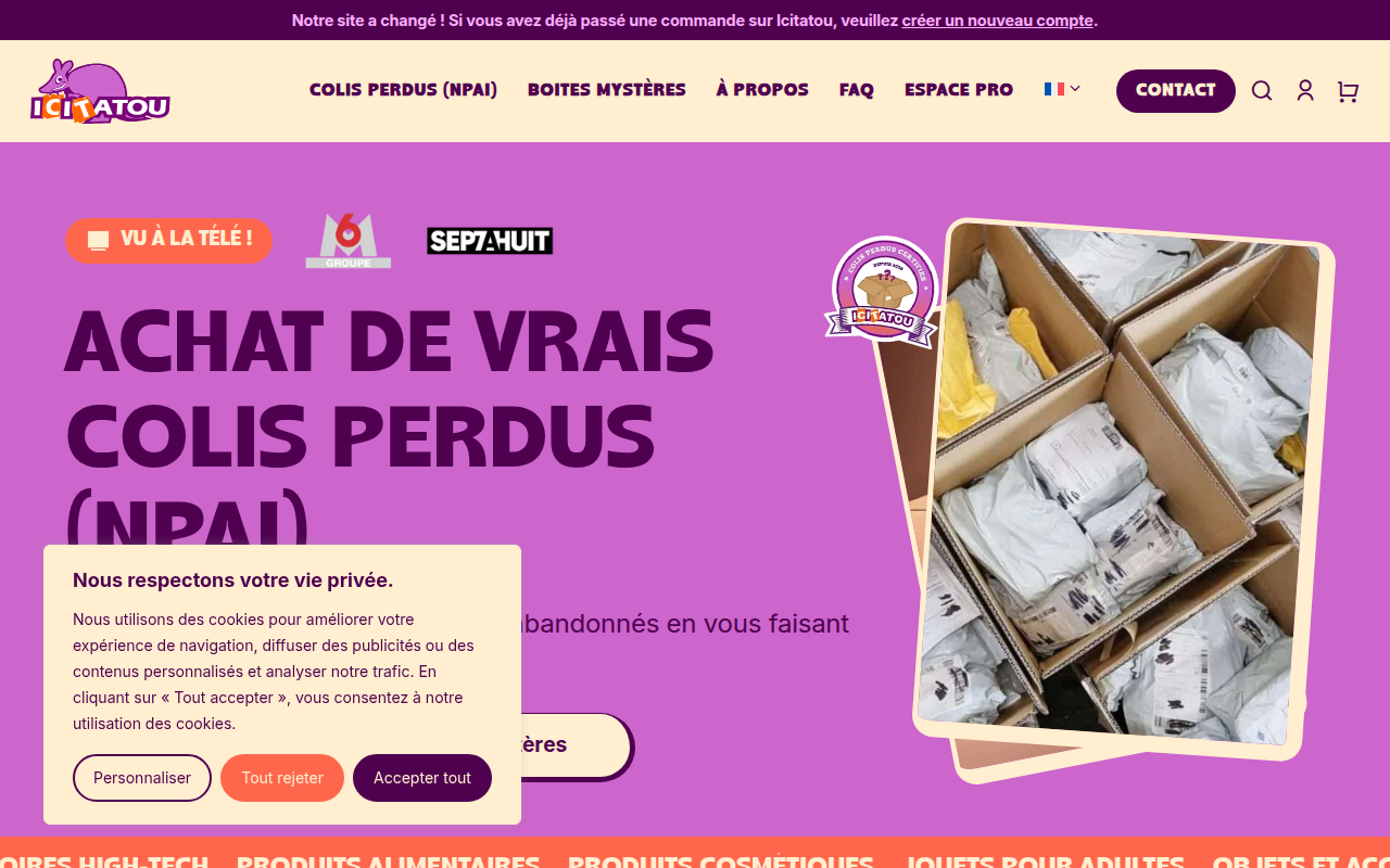 Screenshot van icitatou.com