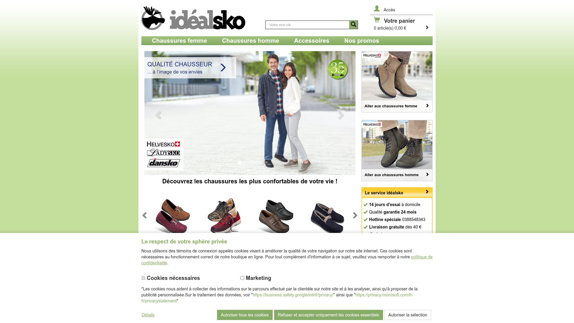 Screenshot van idealsko.fr