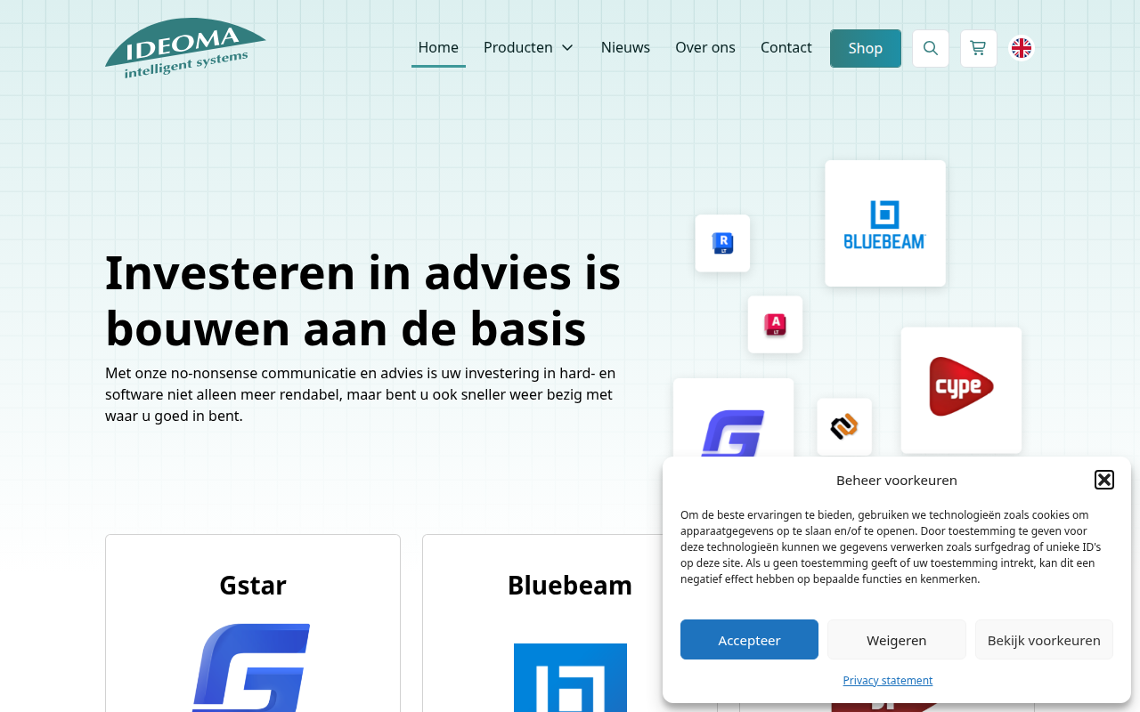 Screenshot van ideoma.nl