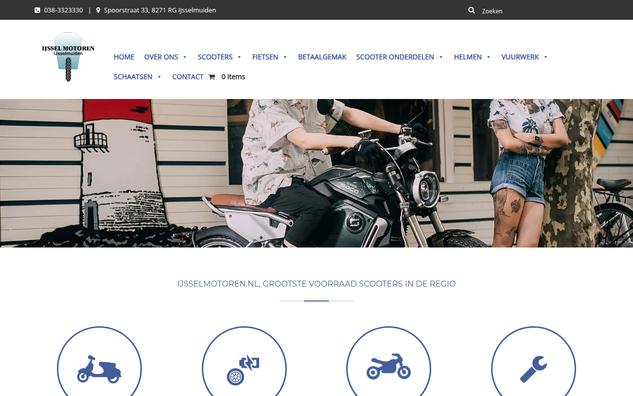 Screenshot van ijsselmotoren.nl