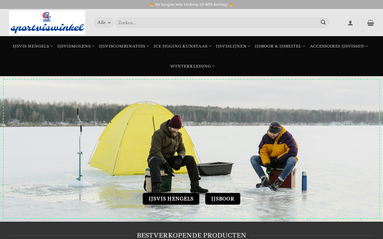 Screenshot van ijsvissen.com