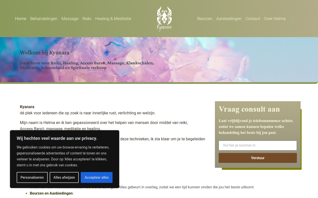 Screenshot van ikganaarhelma.nl