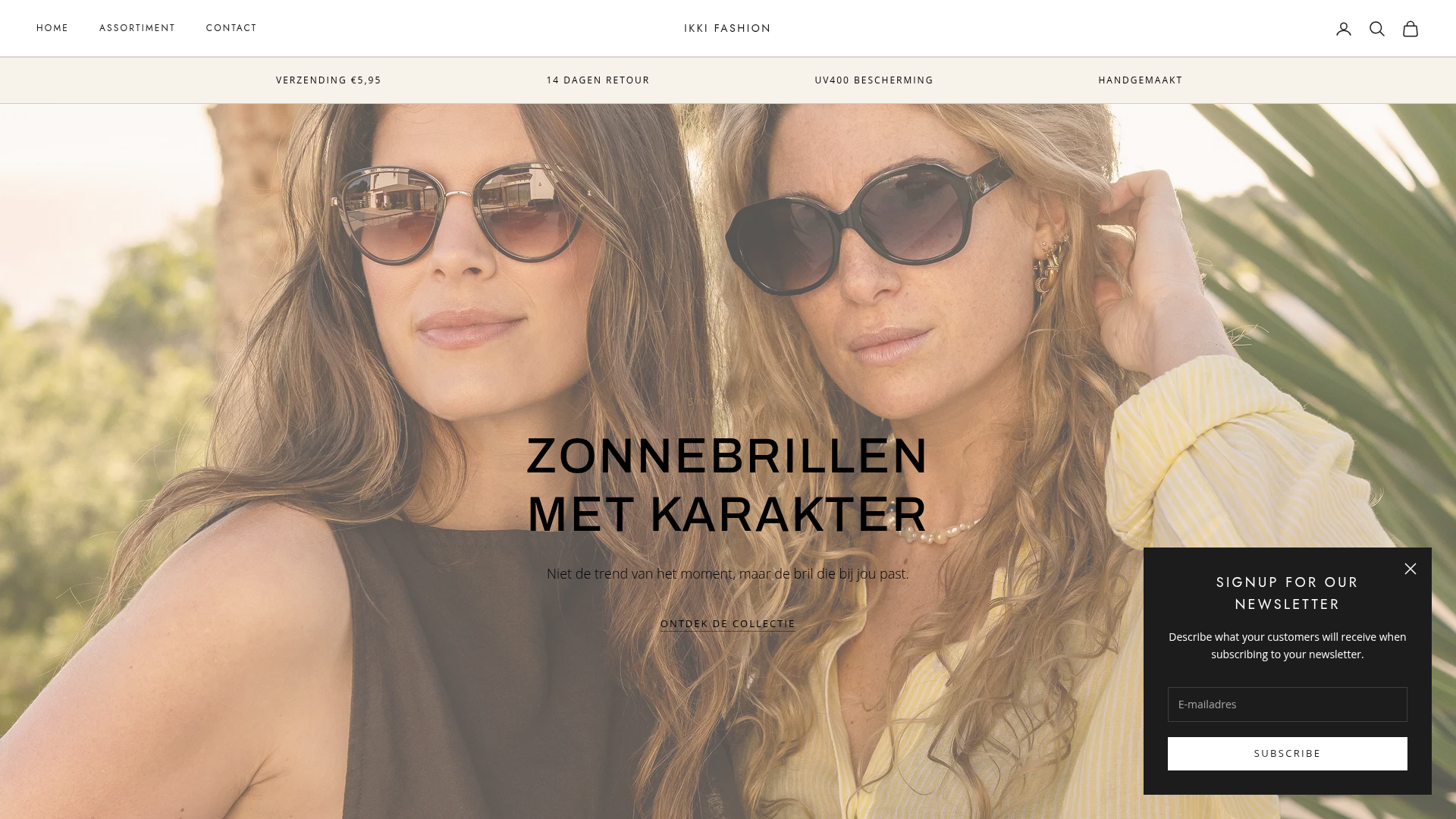 Screenshot van ikkifashion.com