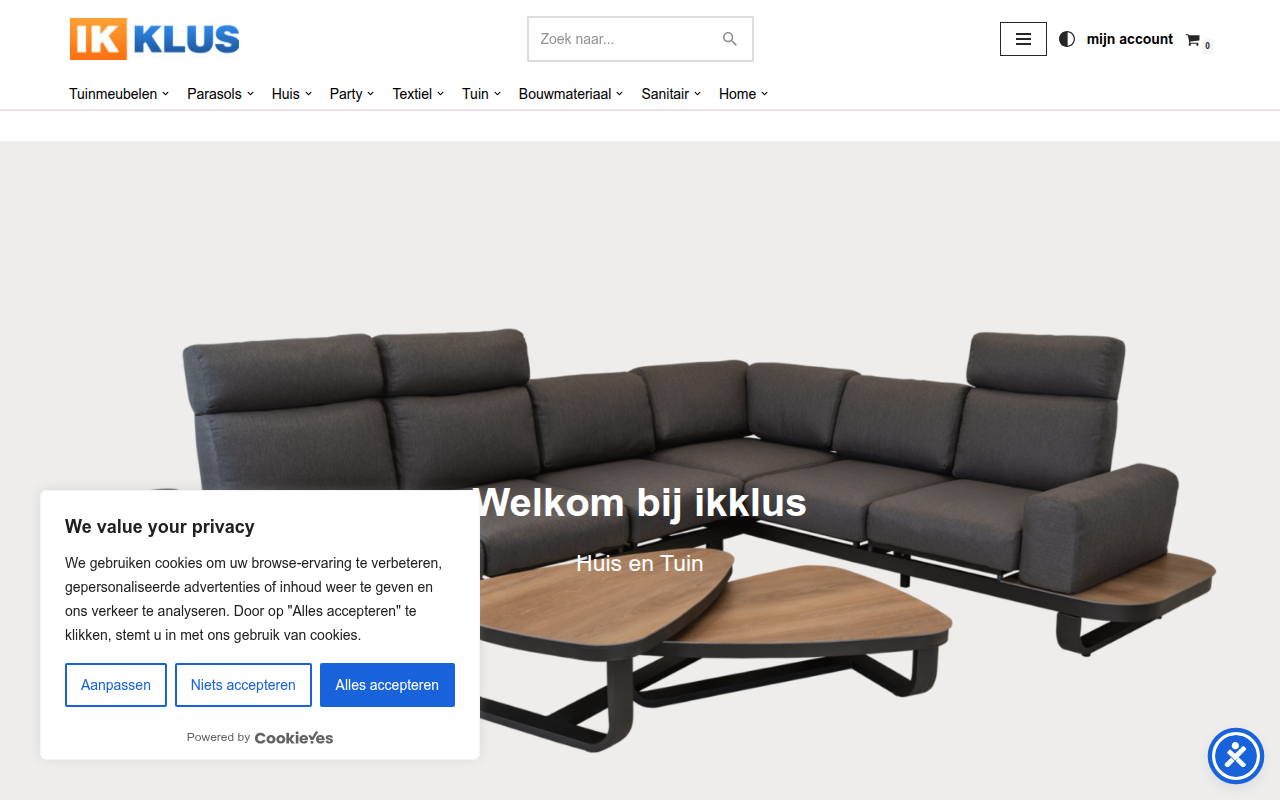 Screenshot van ikklus.nl