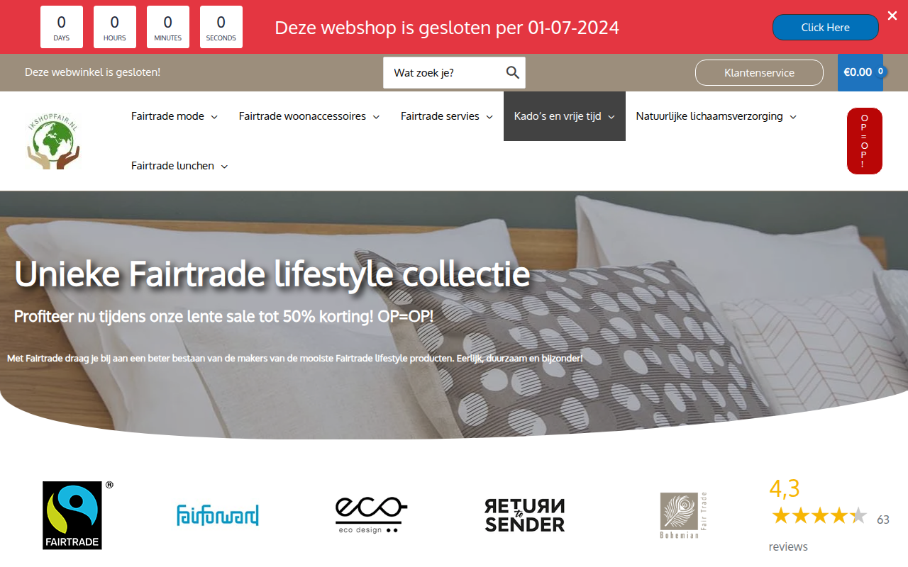 Screenshot van ikshopfair.nl