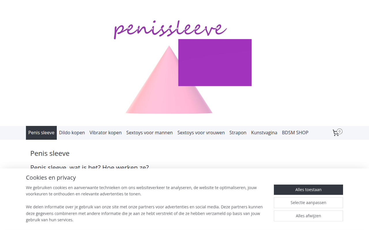 Screenshot van ikwileenpenissleeve.nl