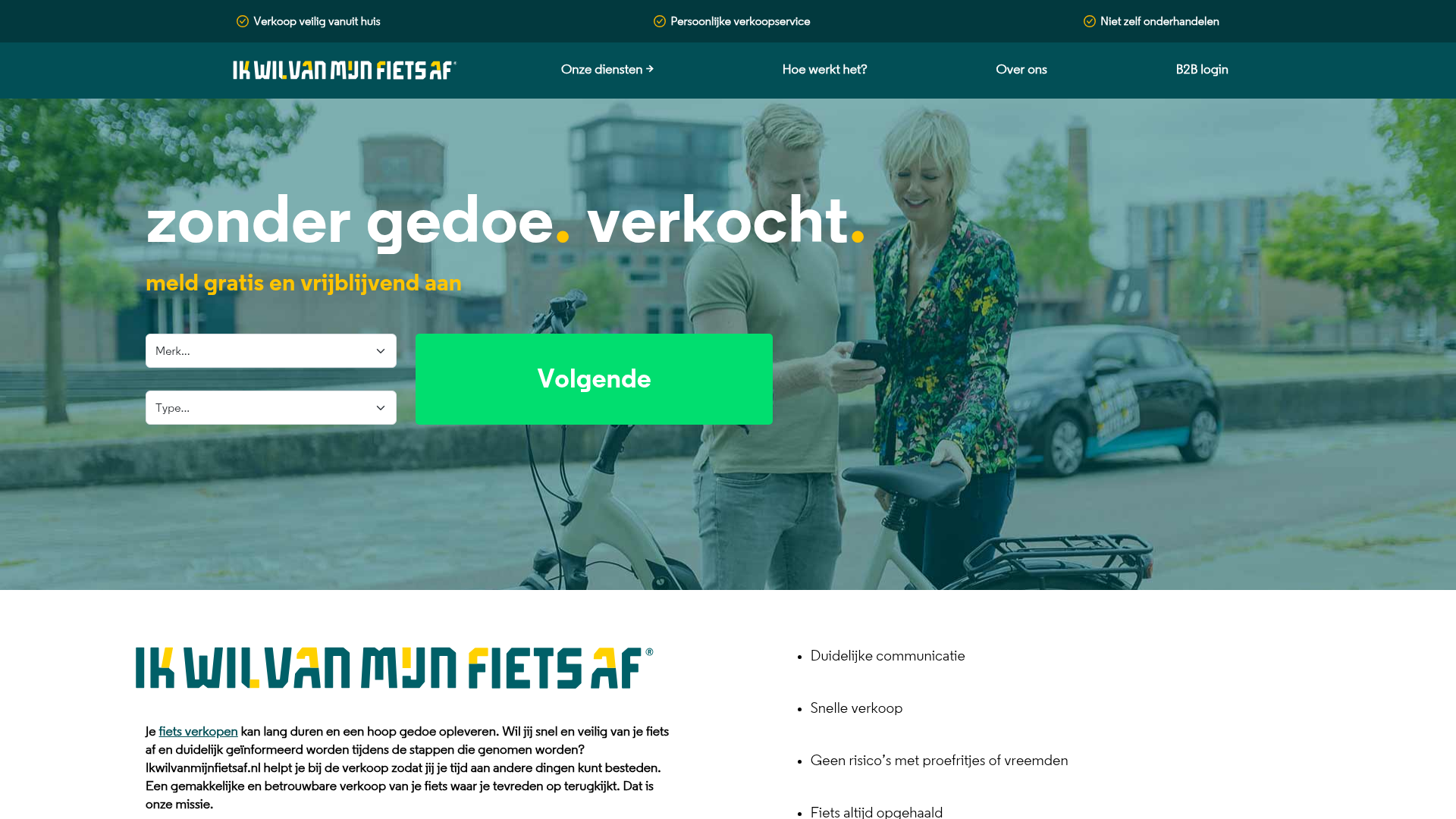 Screenshot van ikwilvanmijnfietsaf.nl