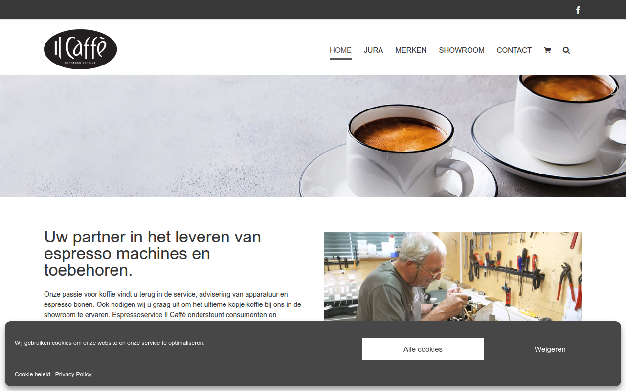 Screenshot van ilcaffe.nl