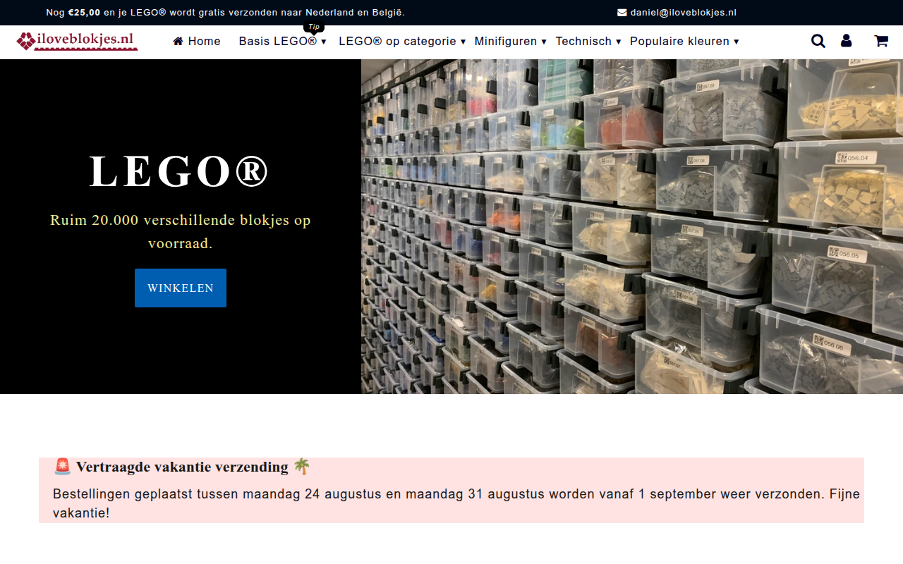 Screenshot van iloveblokjes.nl