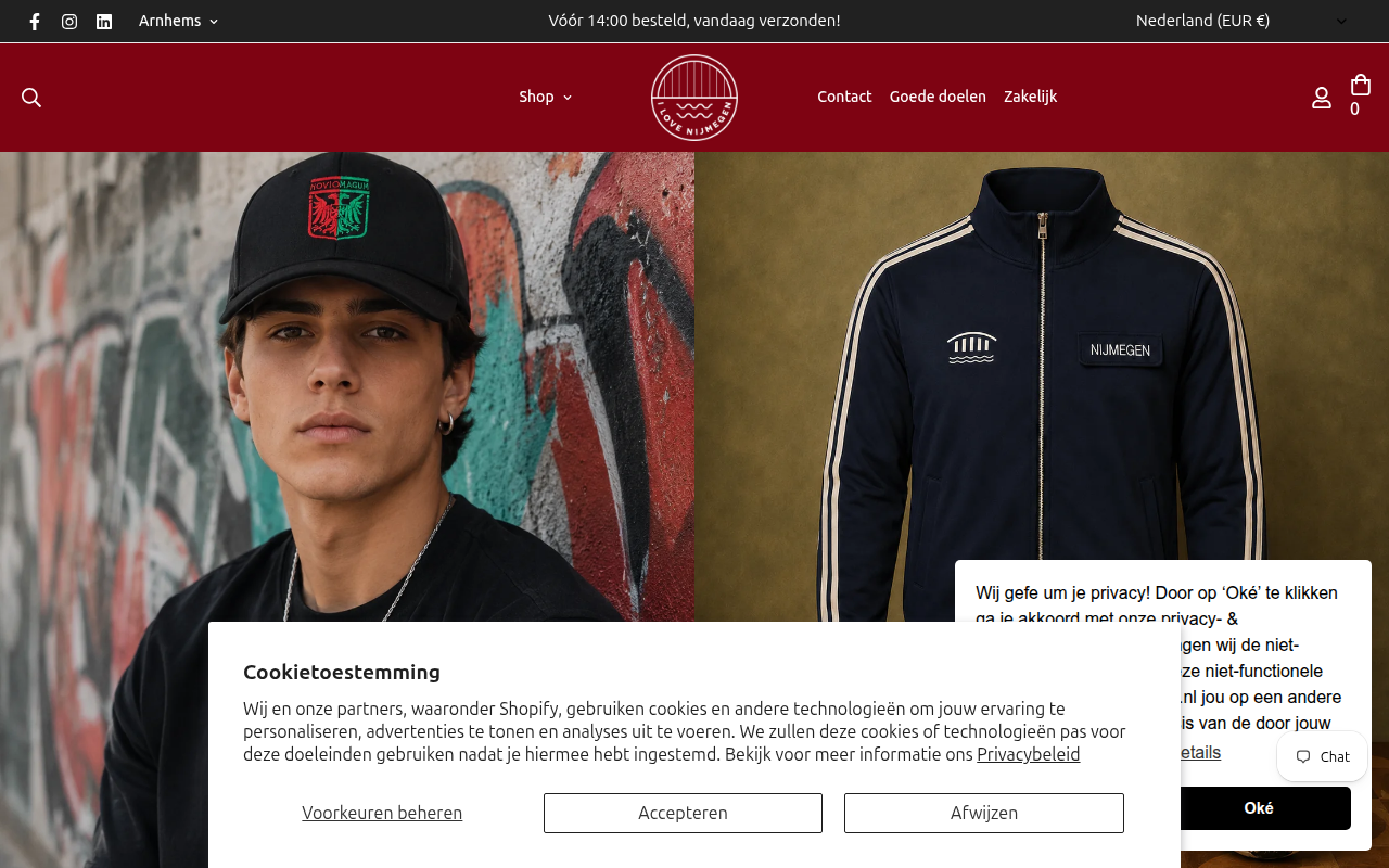 Screenshot van ilovenijmegen.nl