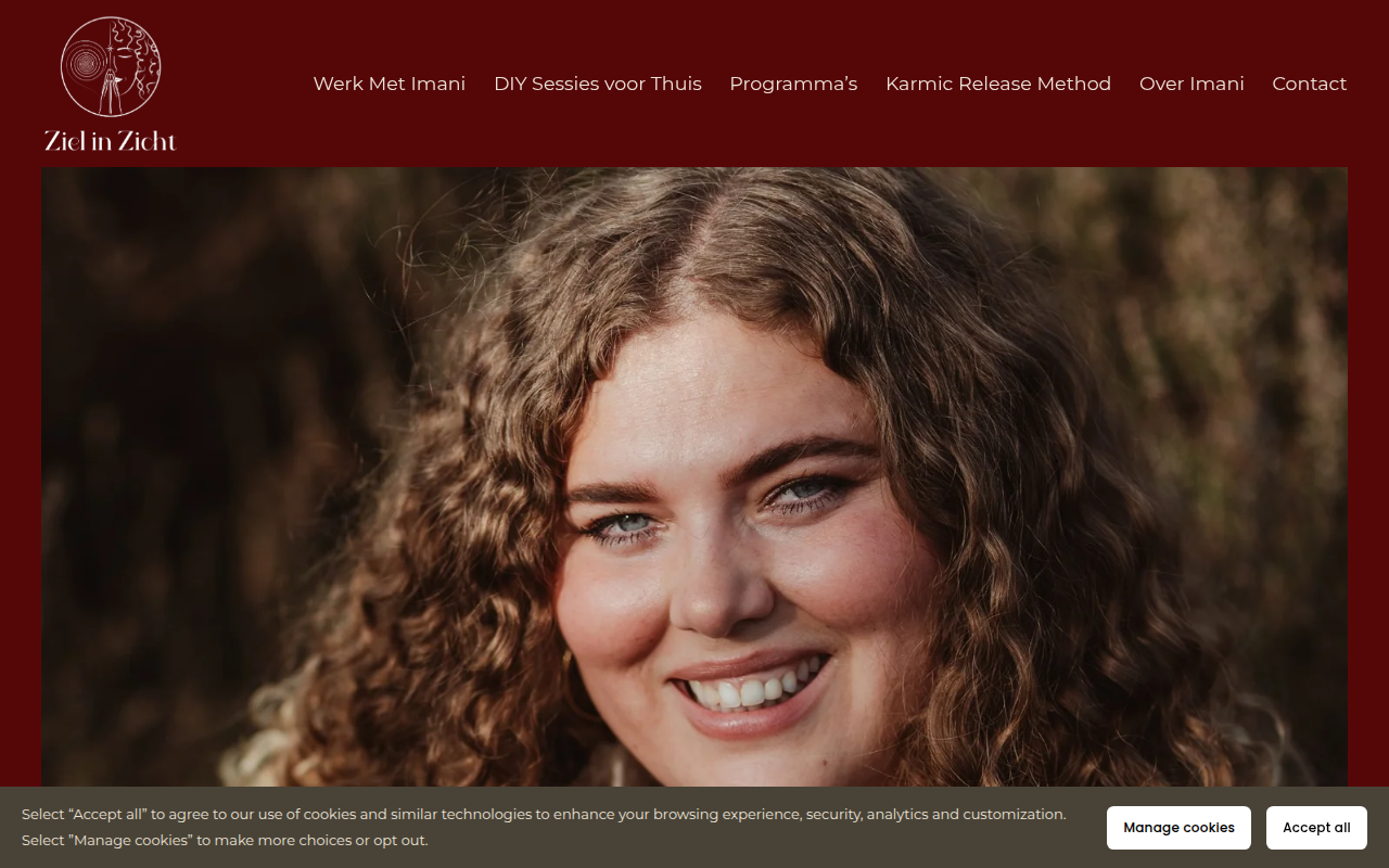 Screenshot van imanielisa.com