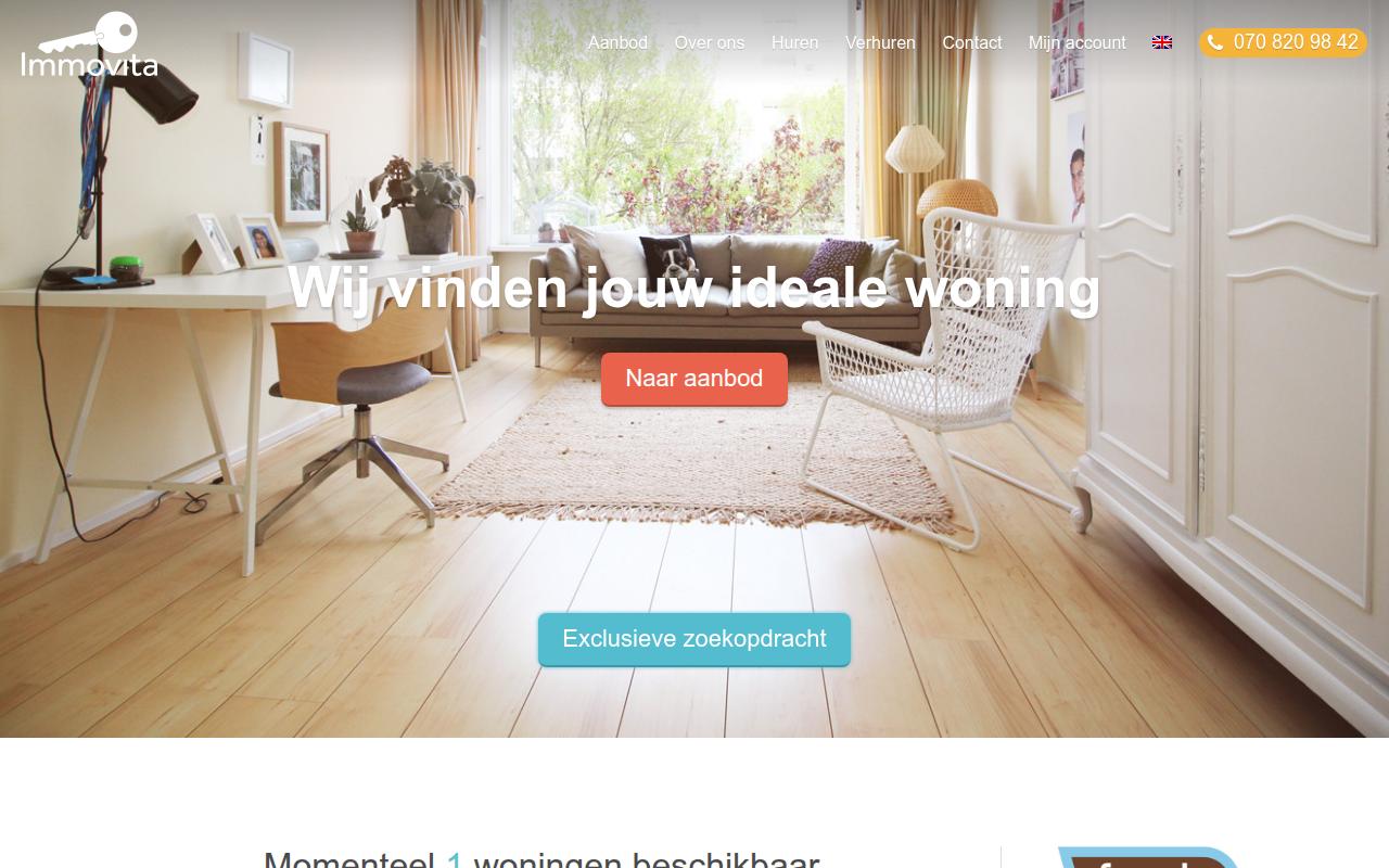 Screenshot van immovita.nl
