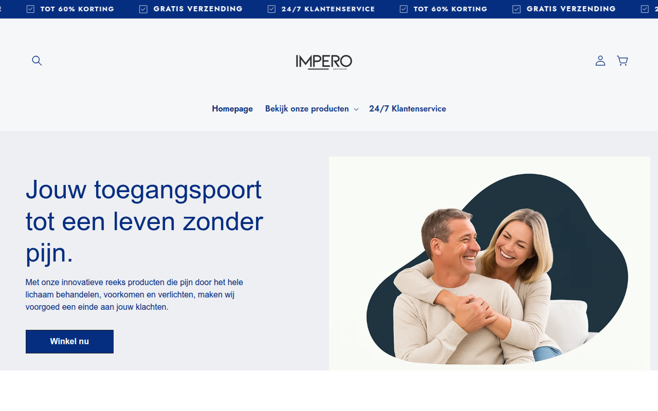 Screenshot van imperoamsterdam.nl