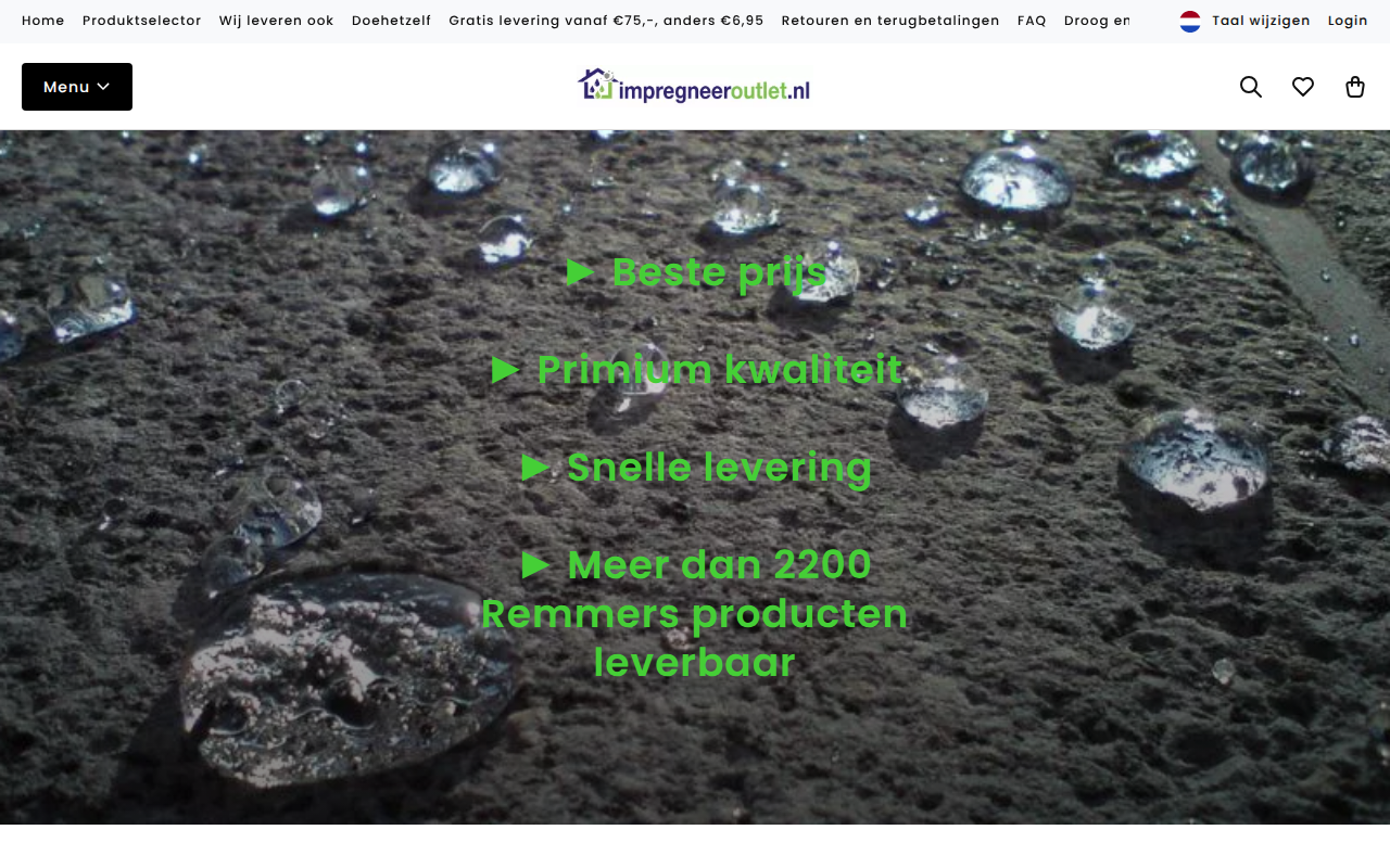 Screenshot van impregneeroutlet.nl