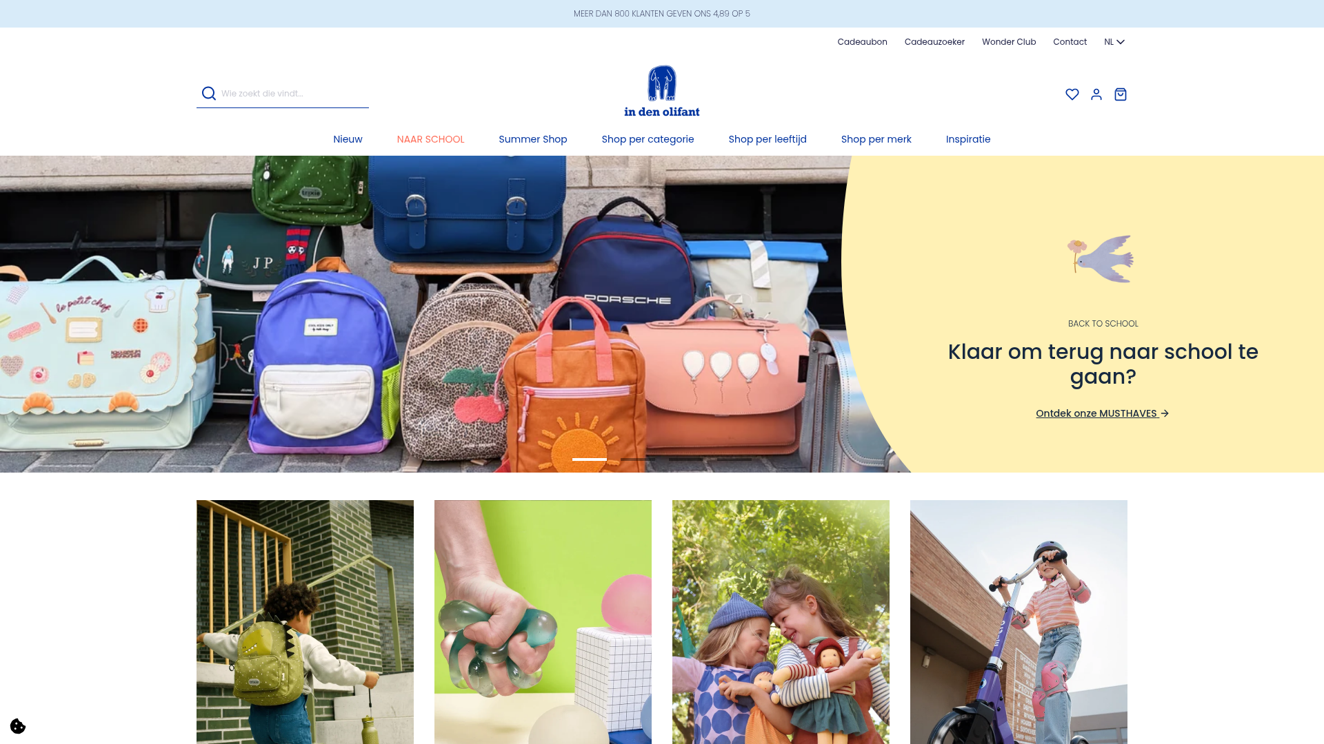 Screenshot van indenolifant.be
