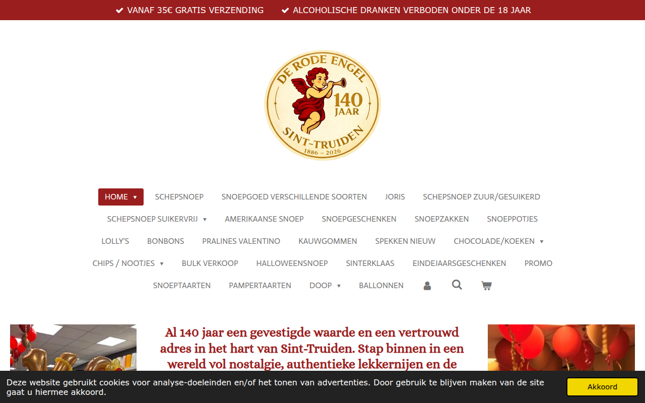 Screenshot van inderodeengel.be