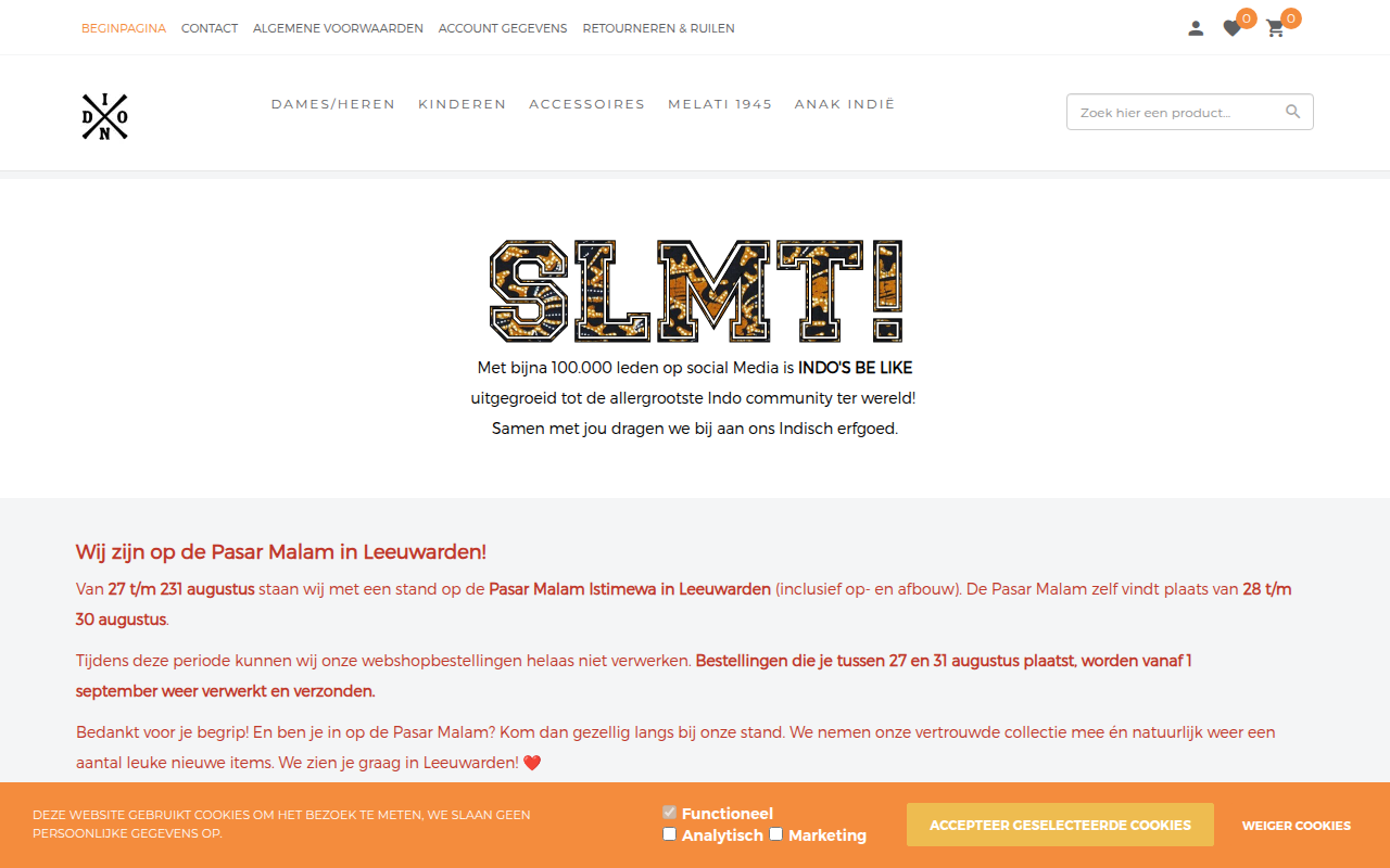 Screenshot van indosbelike.shop