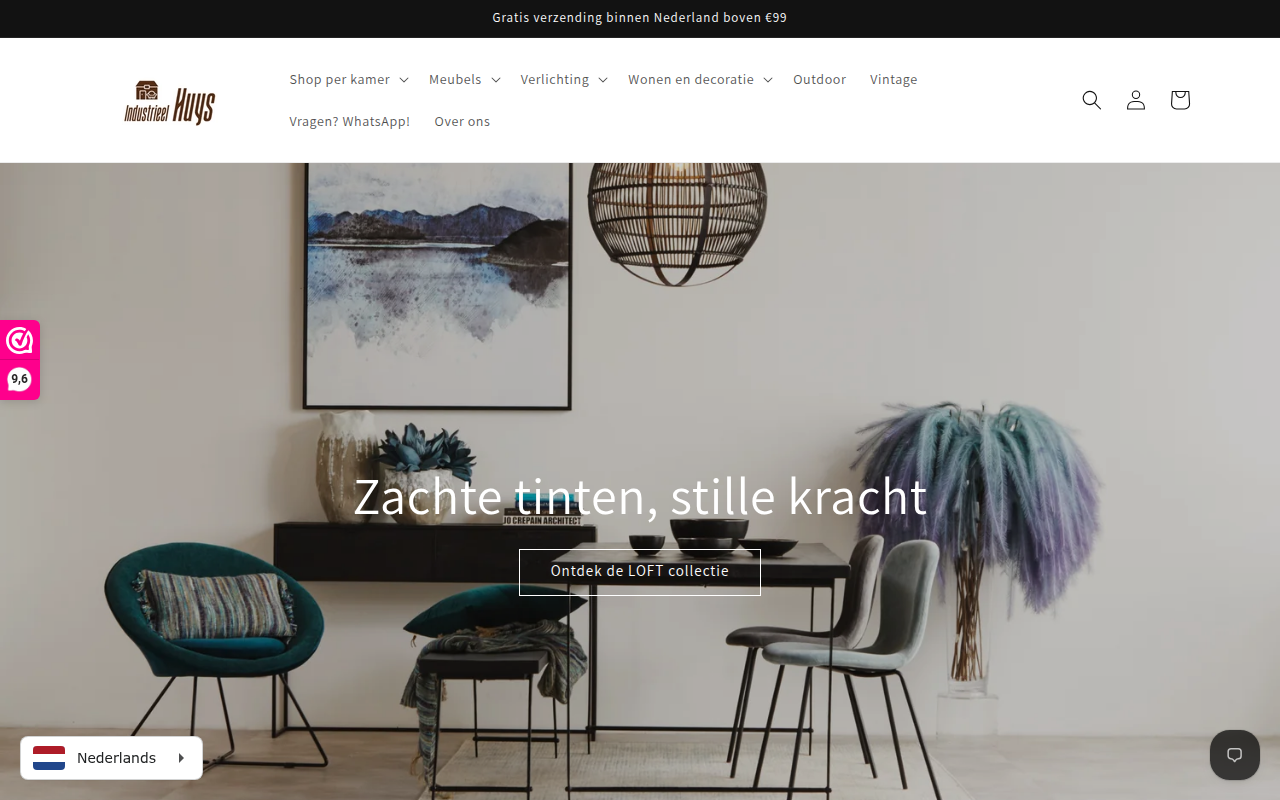 Screenshot van industrieelhuys.nl