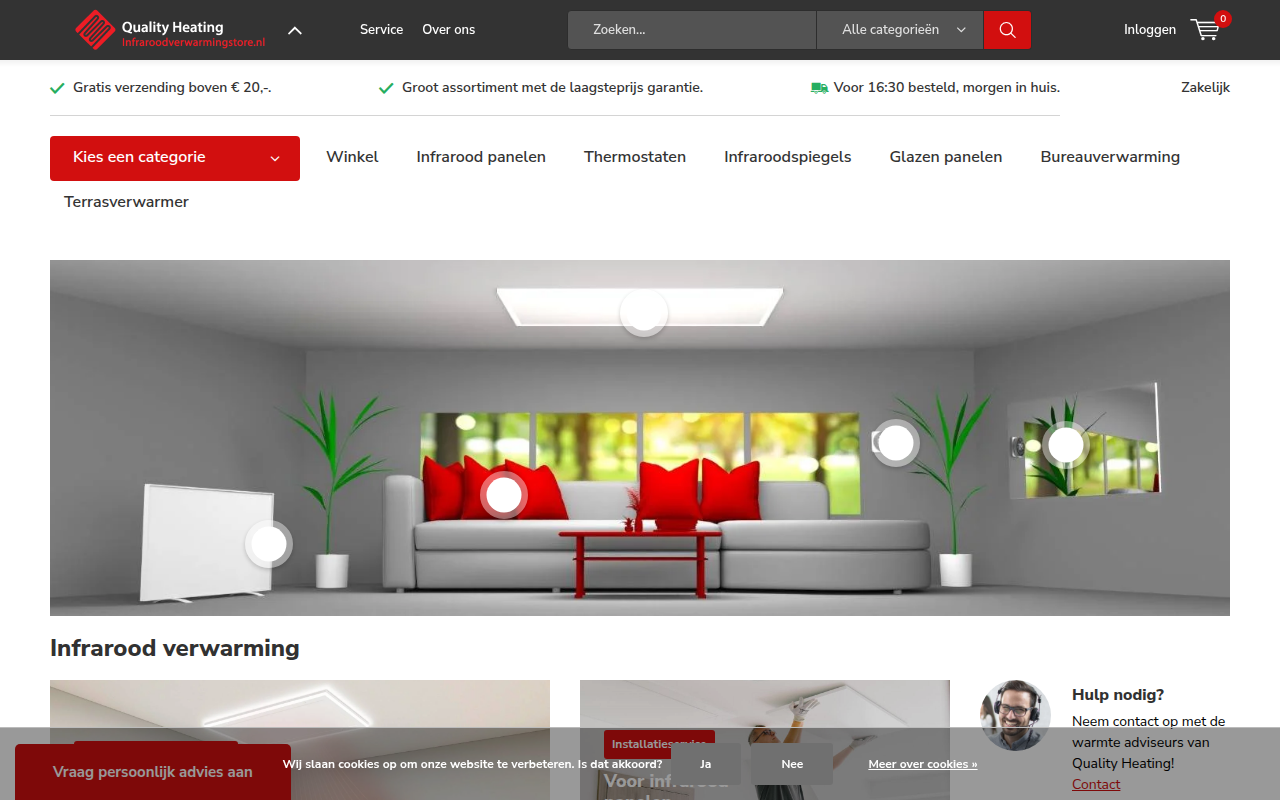 Screenshot van infraroodverwarmingstore.nl