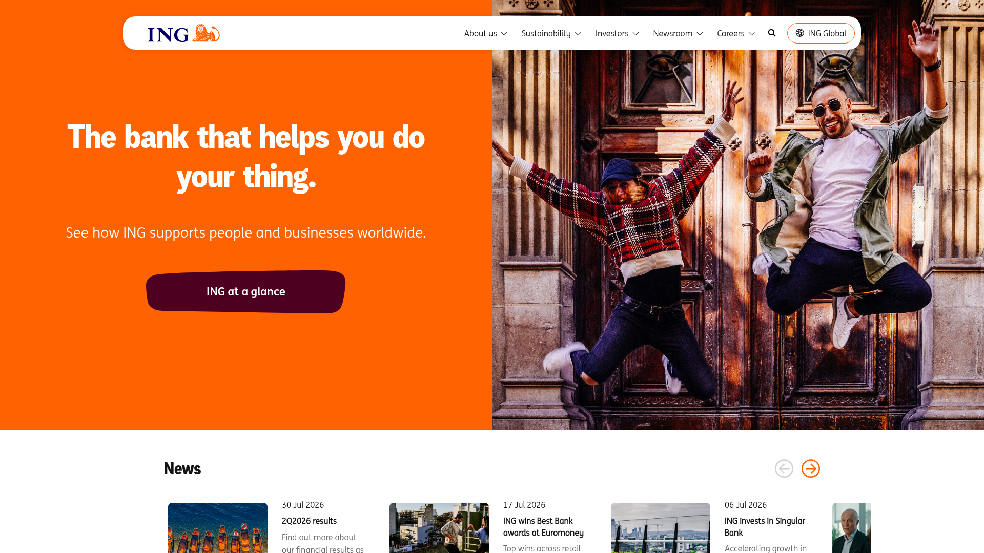 Screenshot van ing.com
