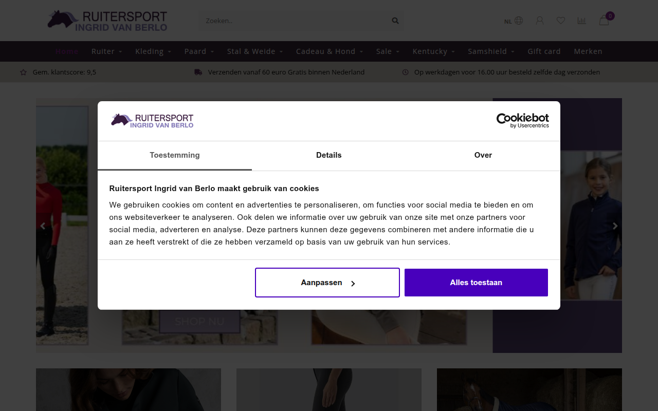 Screenshot van ingridvanberlo.nl