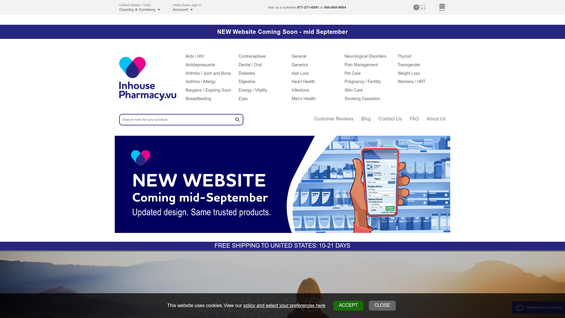 Screenshot van inhousepharmacy.vu