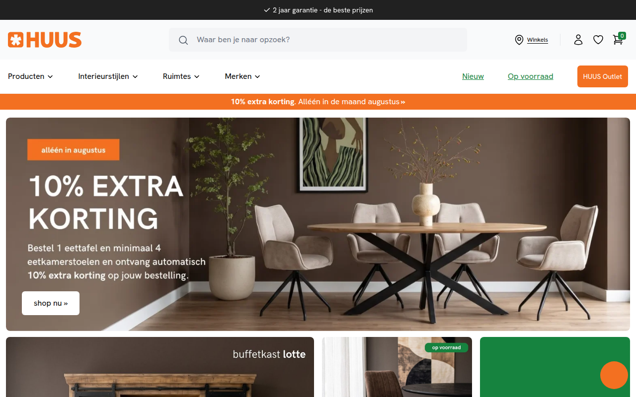 Screenshot van inhuis.nl