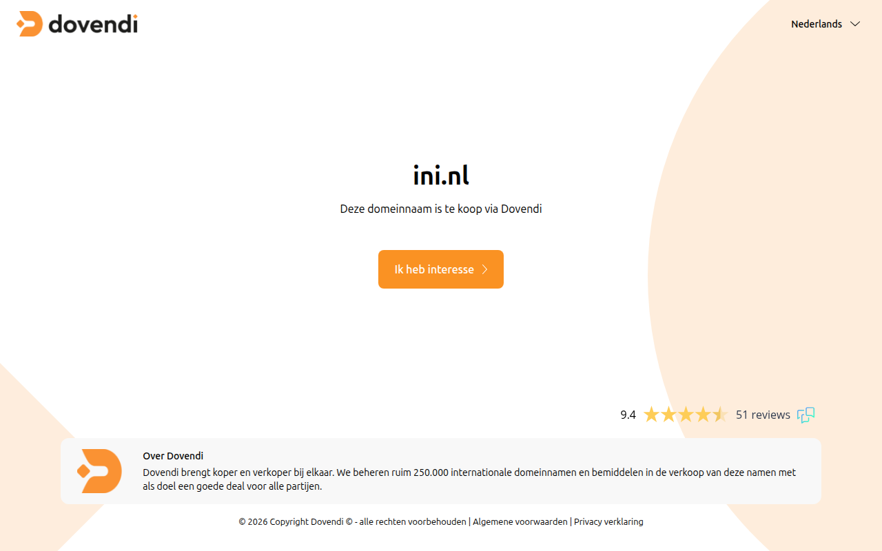 Screenshot van ini.nl
