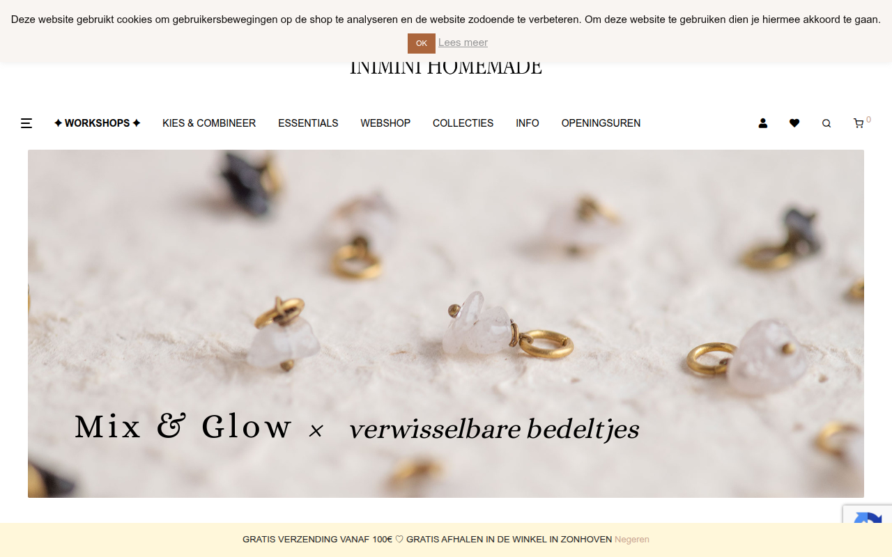 Screenshot van iniminihomemade.be