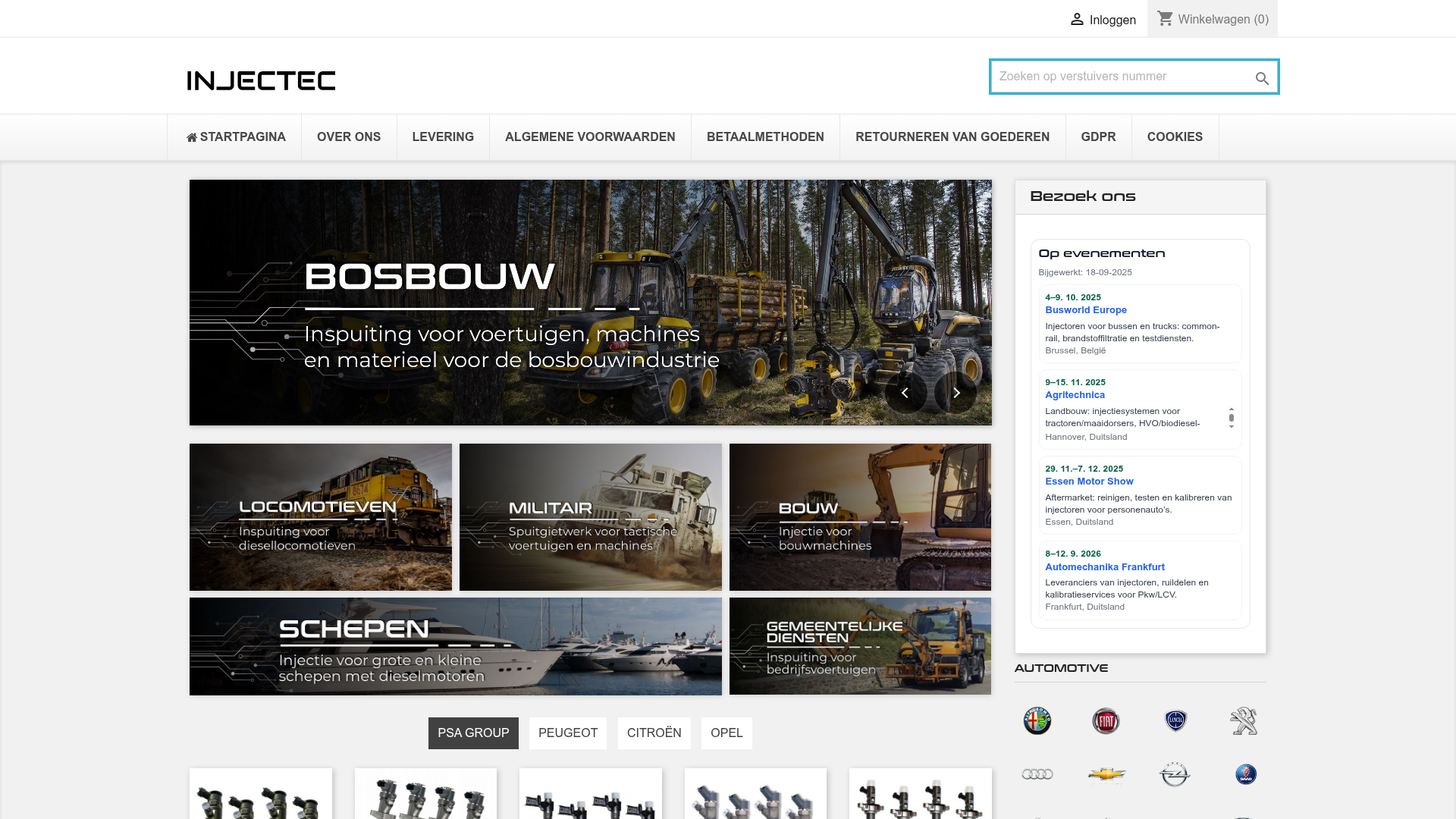 Screenshot van injectec.net